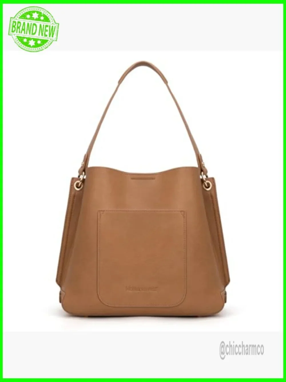 Medium Hobo Purse Bucket Shoulder Bag with Crossbody Strap PU Leather
